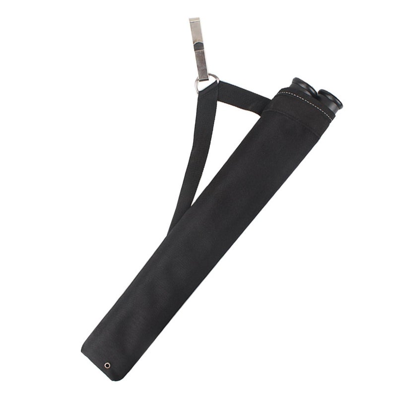 Kratarc Archery 2 Tube Hip Arrow Quiver Waist Hanged Carry Bag with Hook for Shooting (Black) - Image 1